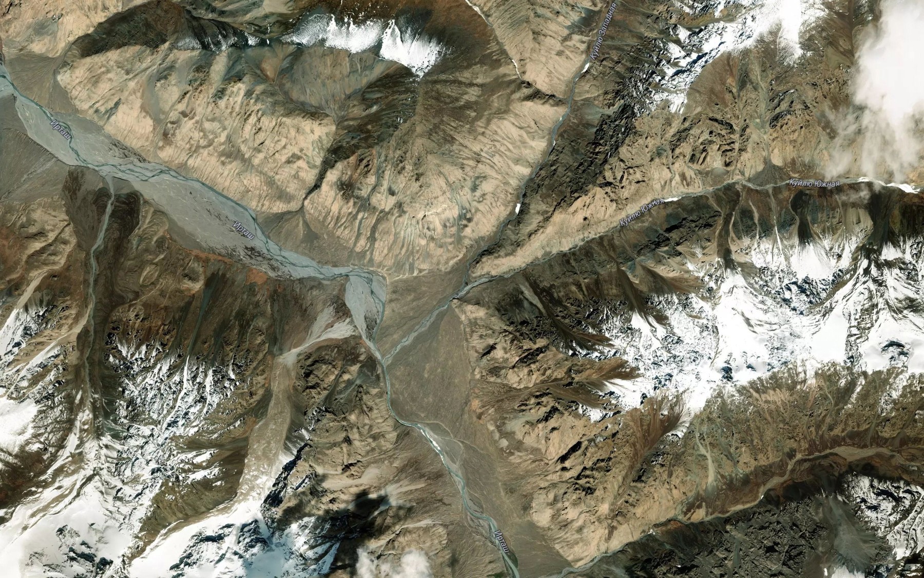 Satellite map of the Zapadnyy Kuylyu