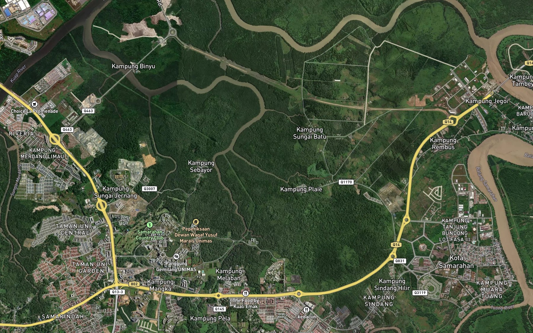 Satellite map of the Sungai Nimang