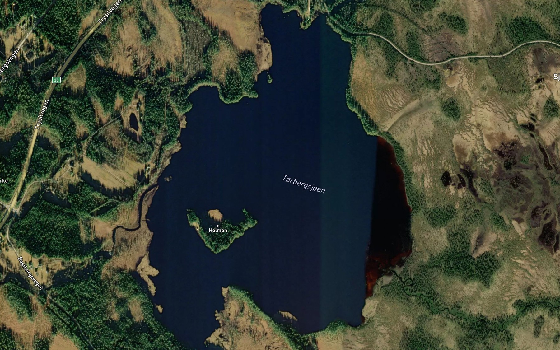 Satellite map of the Torbergsjoen