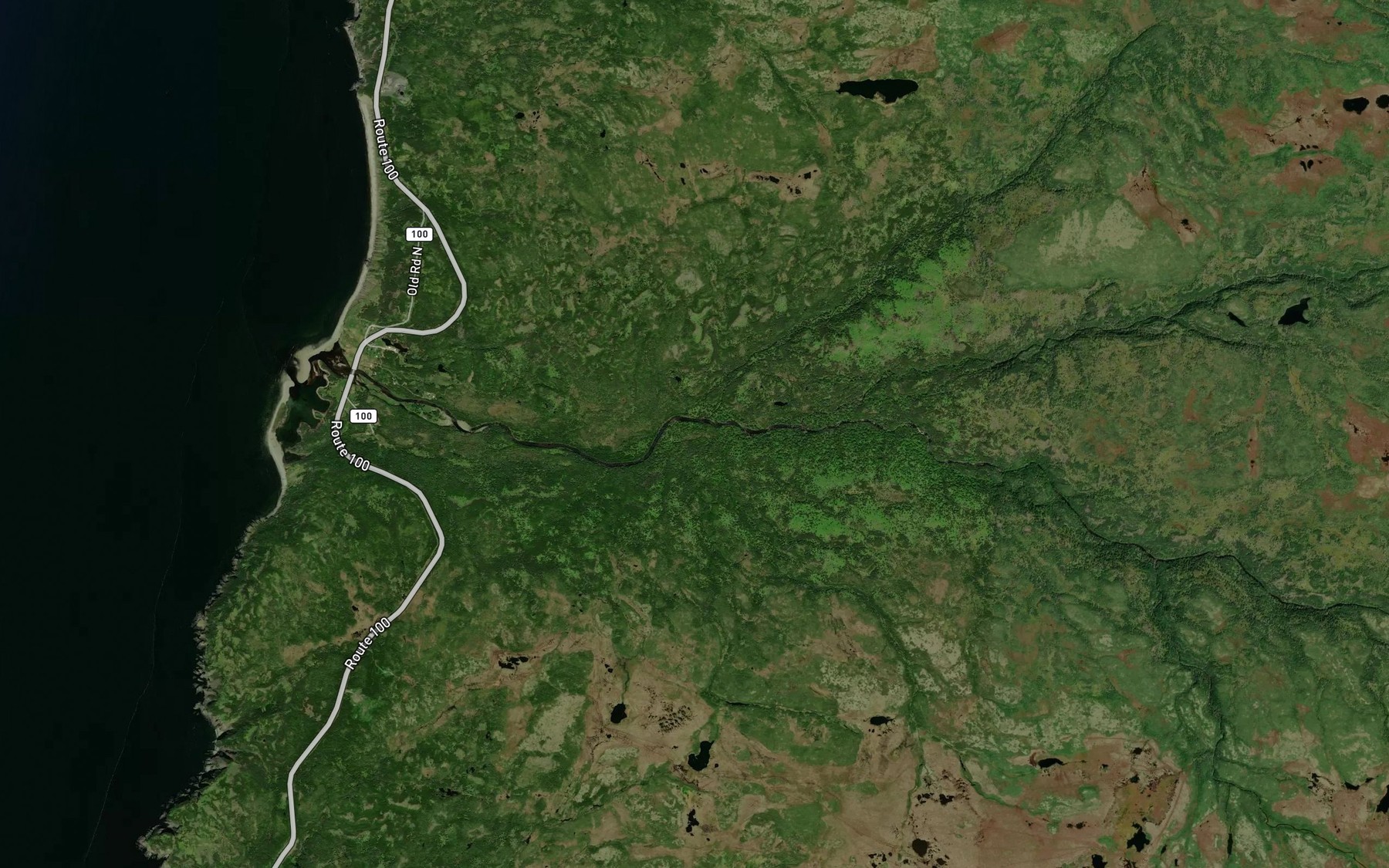 Satellite map of the Bulgers Feeder