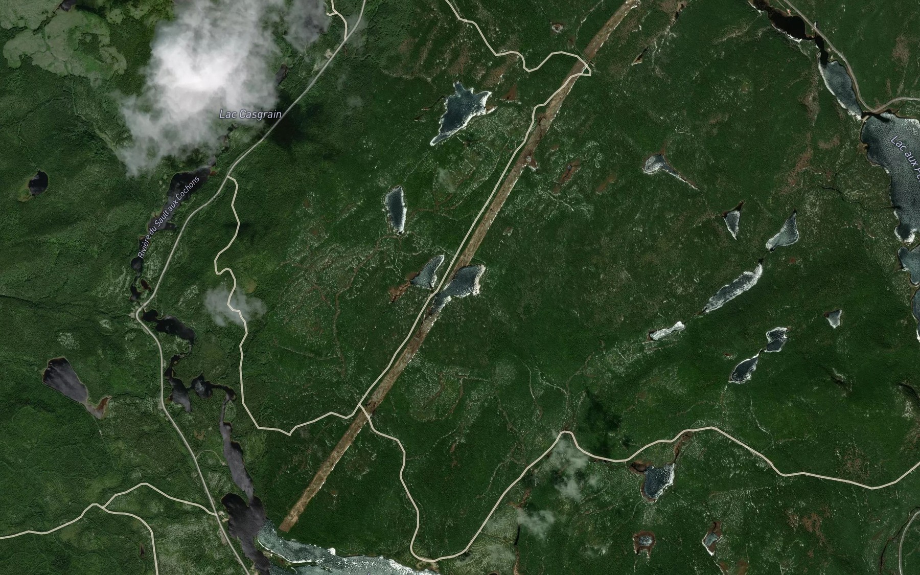 Satellite map of the Lac Cygne