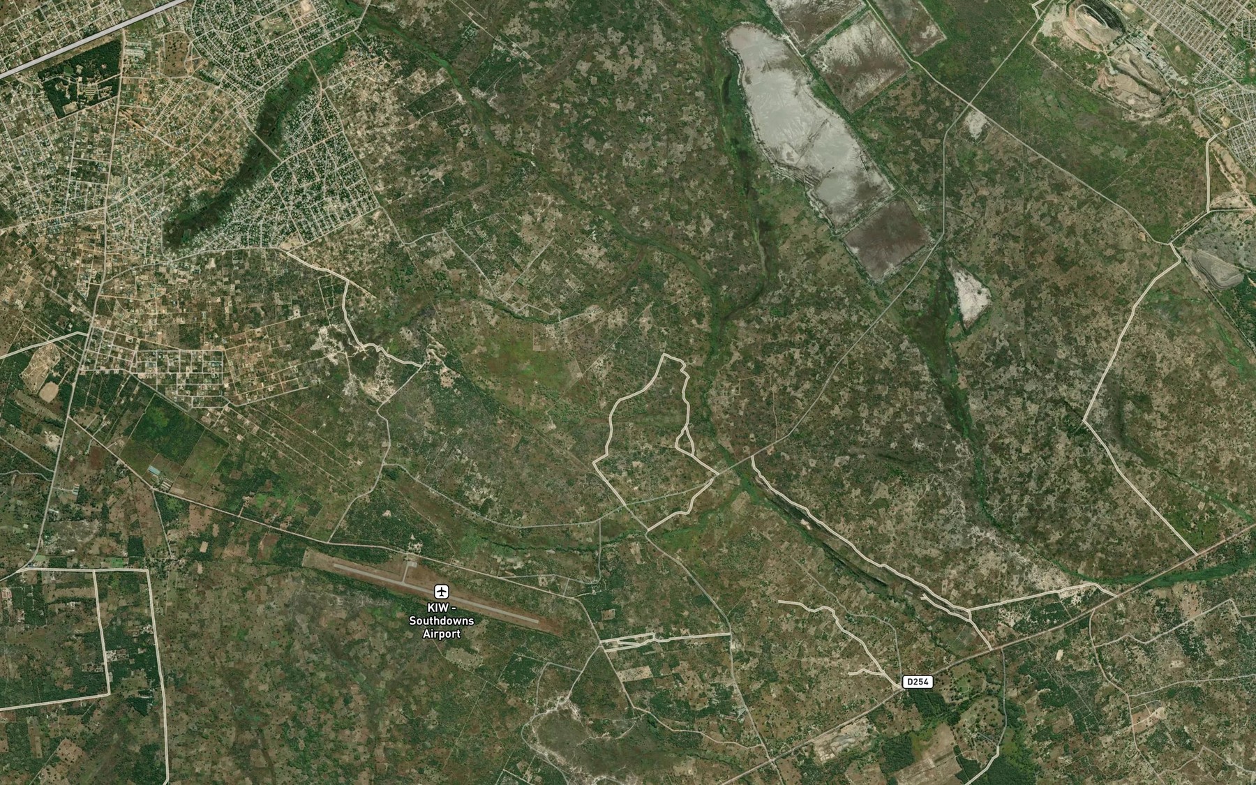 Satellite map of the Kabombo