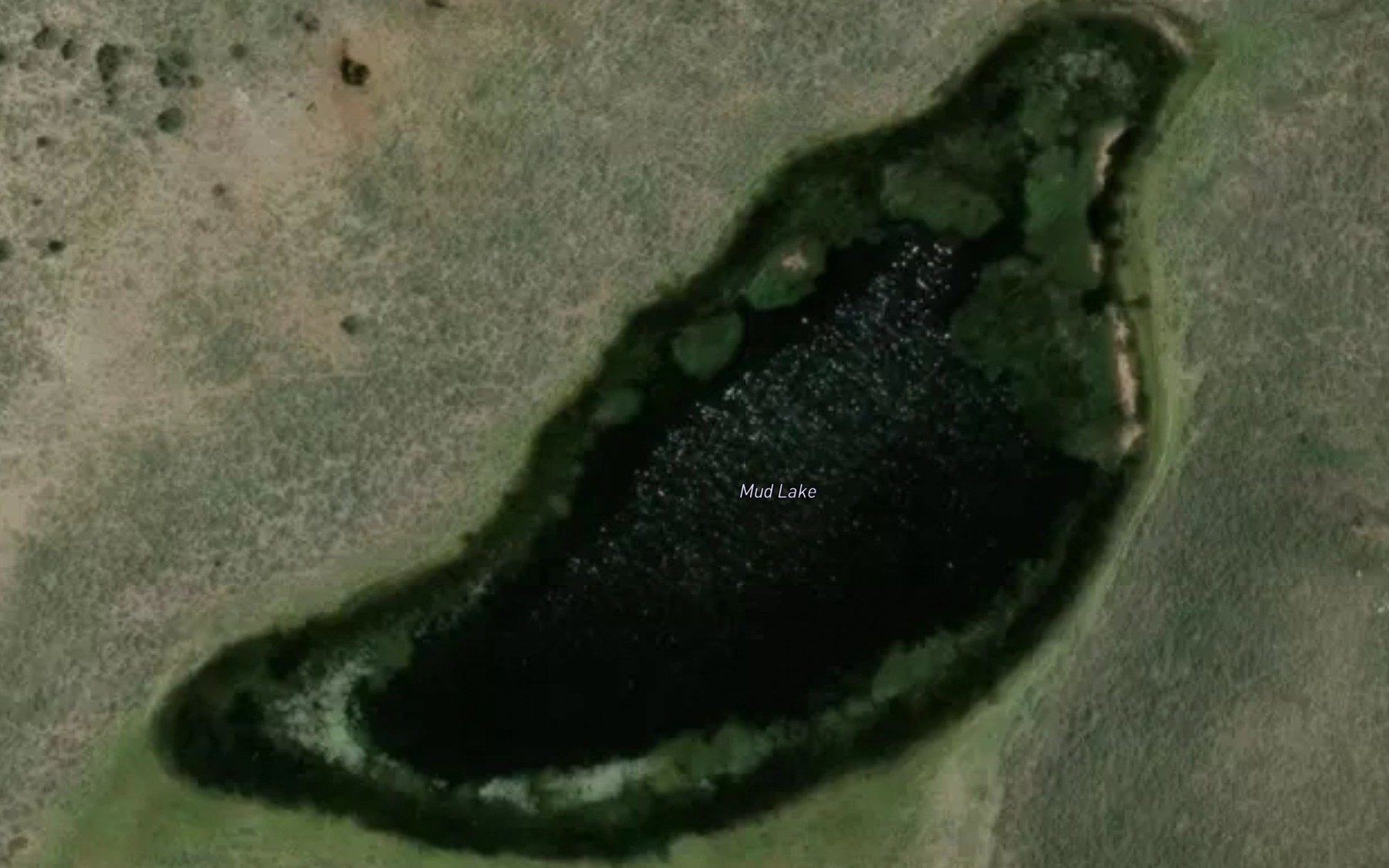 Satellite map of the Mud Lake
