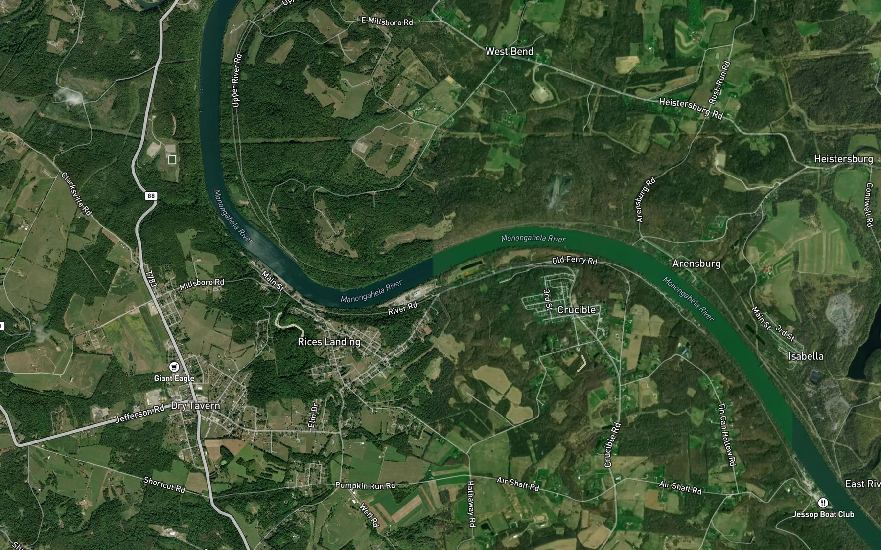Satellite map of the Neel Run