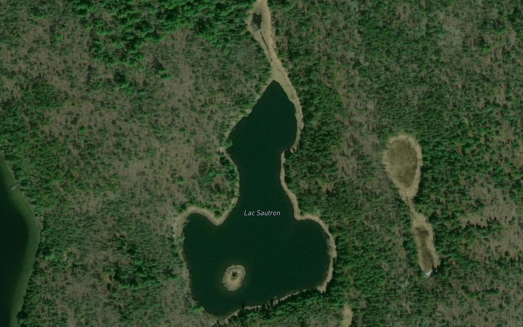 Satellite map of the Lac Sautron