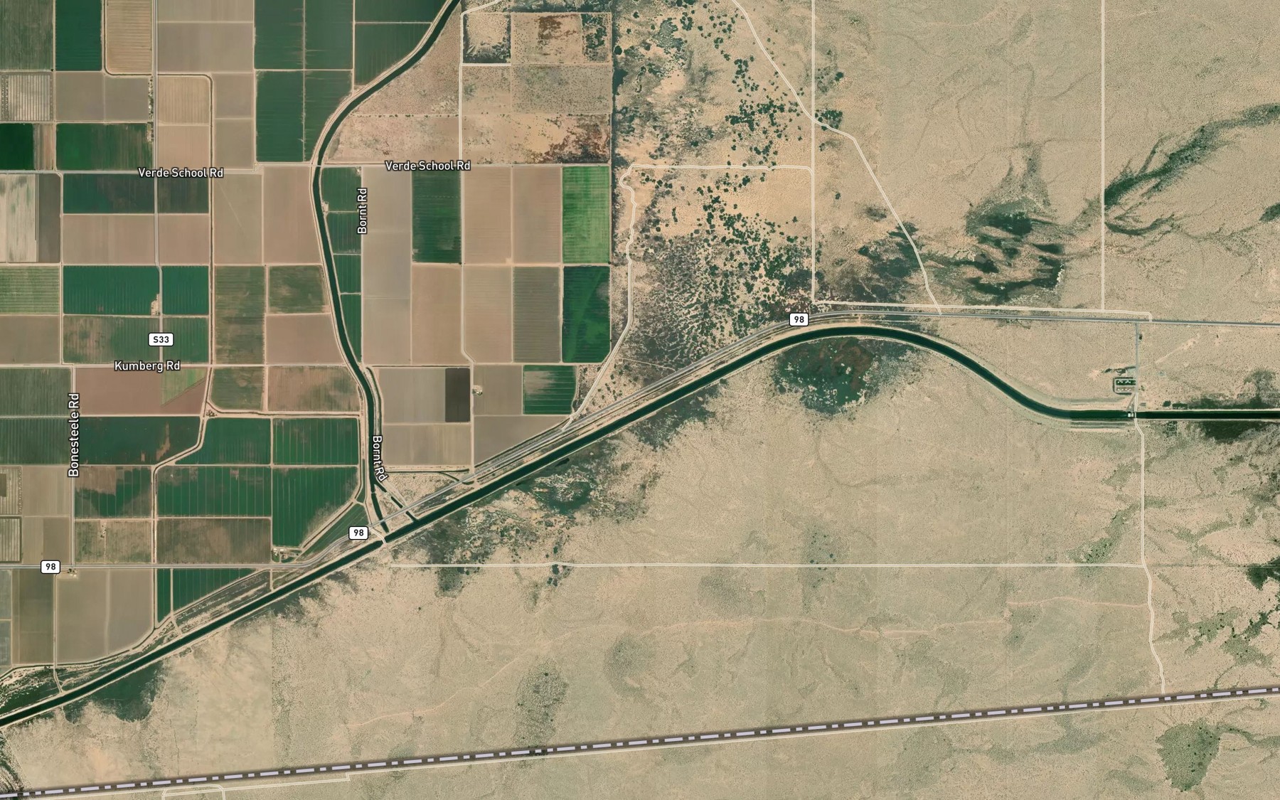 Satellite map of the All American Drain Two