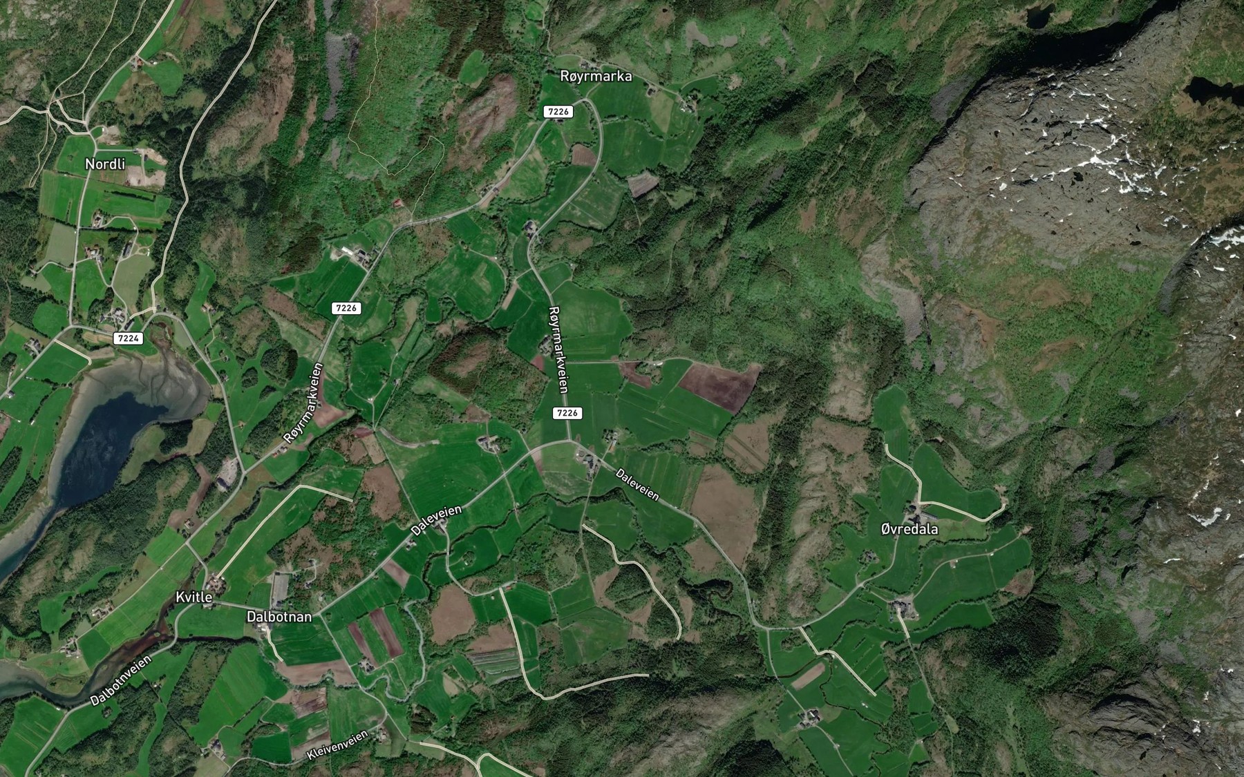 Satellite map of the Bjonndalsbekken