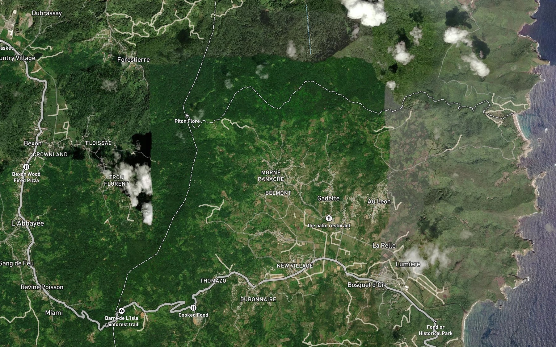 Satellite map of the Ravine Bassin Noir
