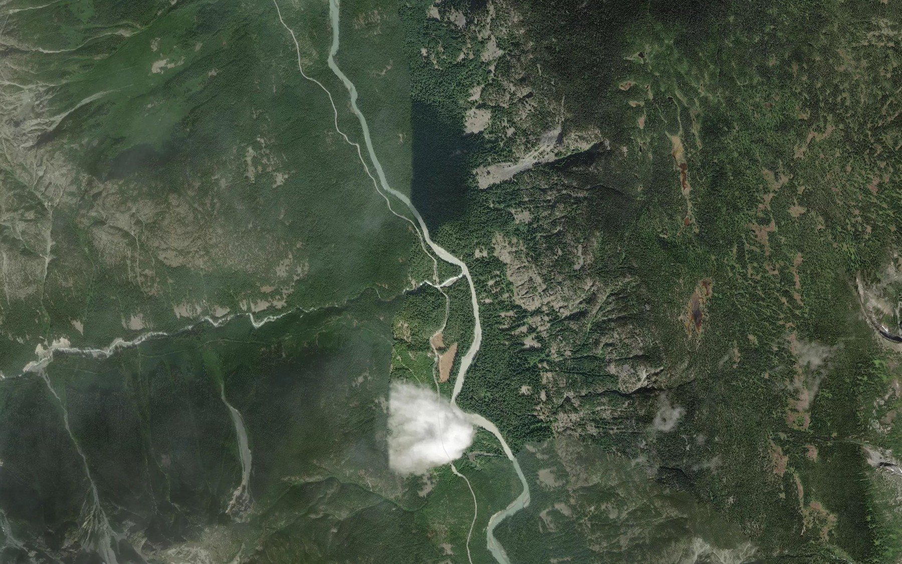 Satellite map of the Nordschow Creek