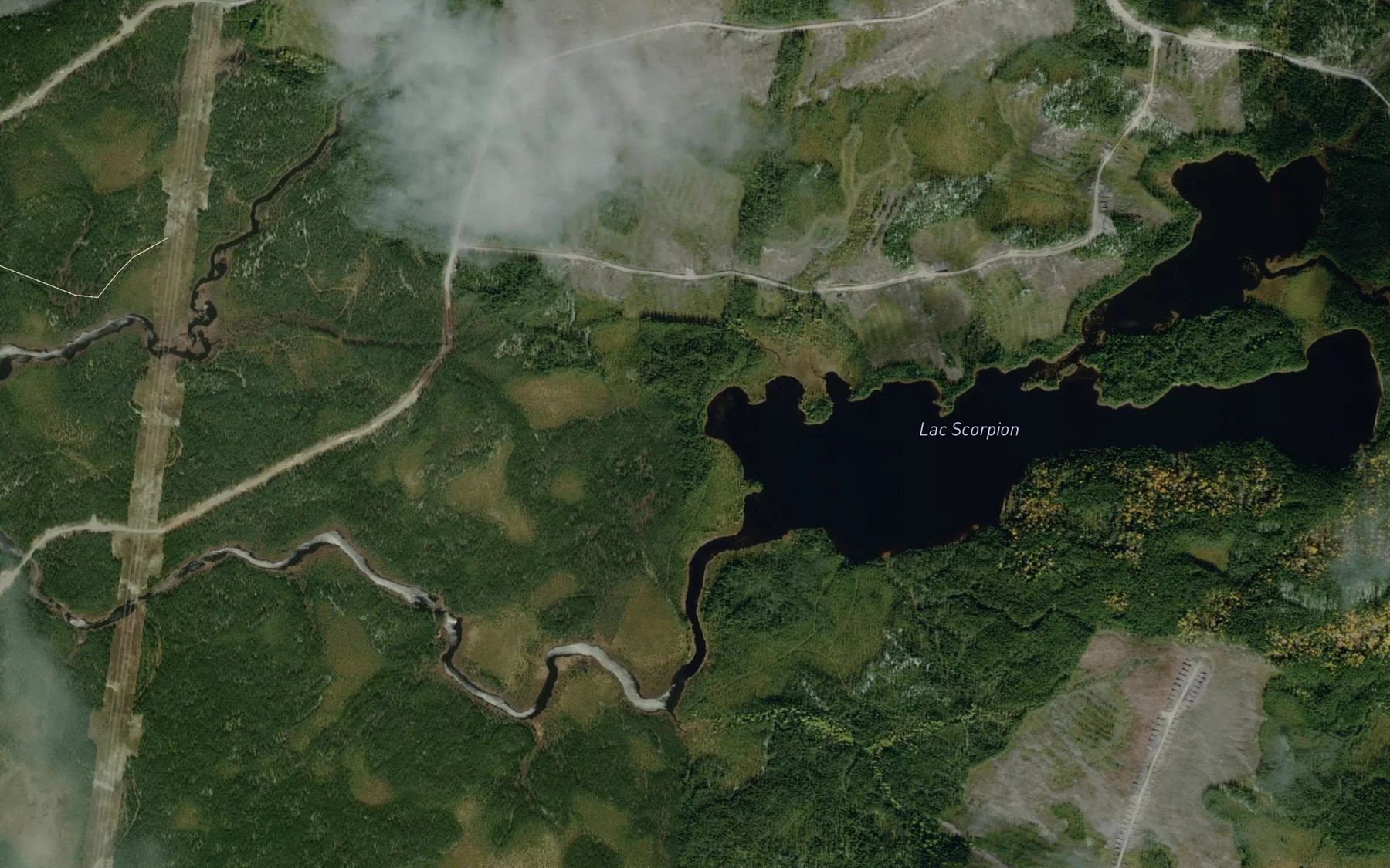 Satellite map of the Lac Scorpion