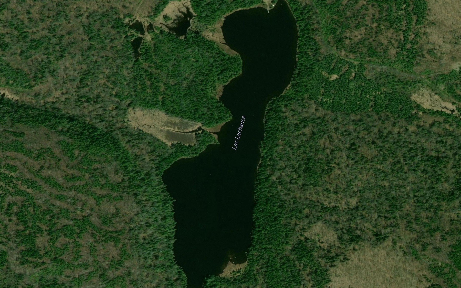 Satellite map of the Lac Lachance