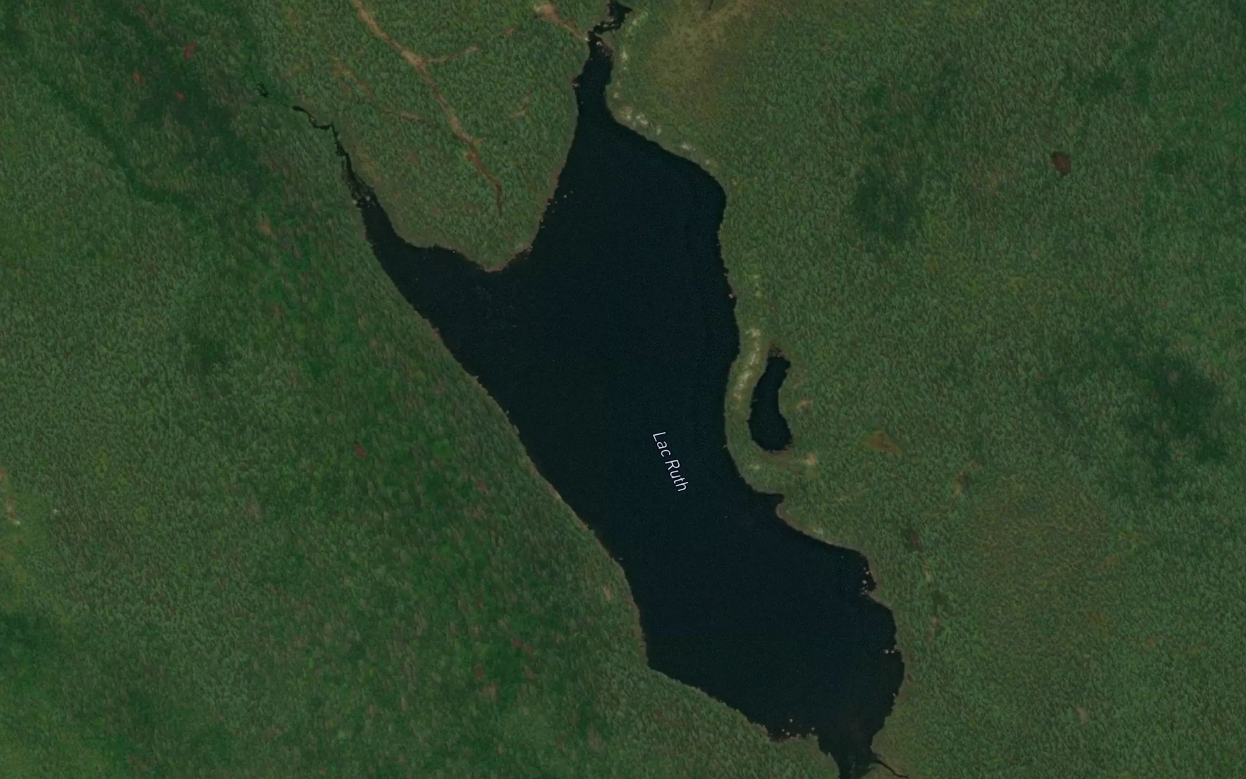 Satellite map of the Lac Ruth