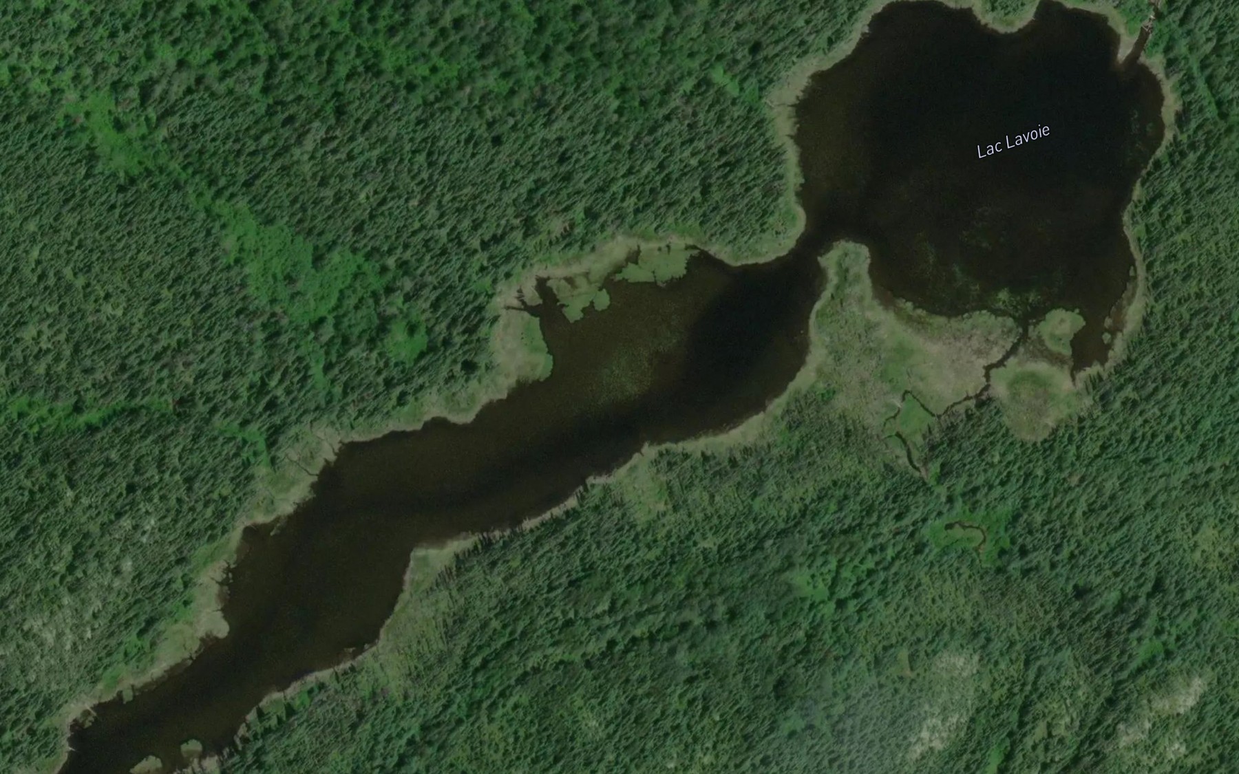 Satellite map of the Lac Lavoie