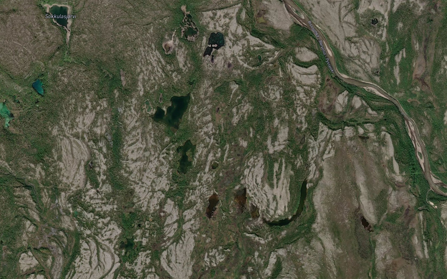 Satellite map of the Buvrejakka