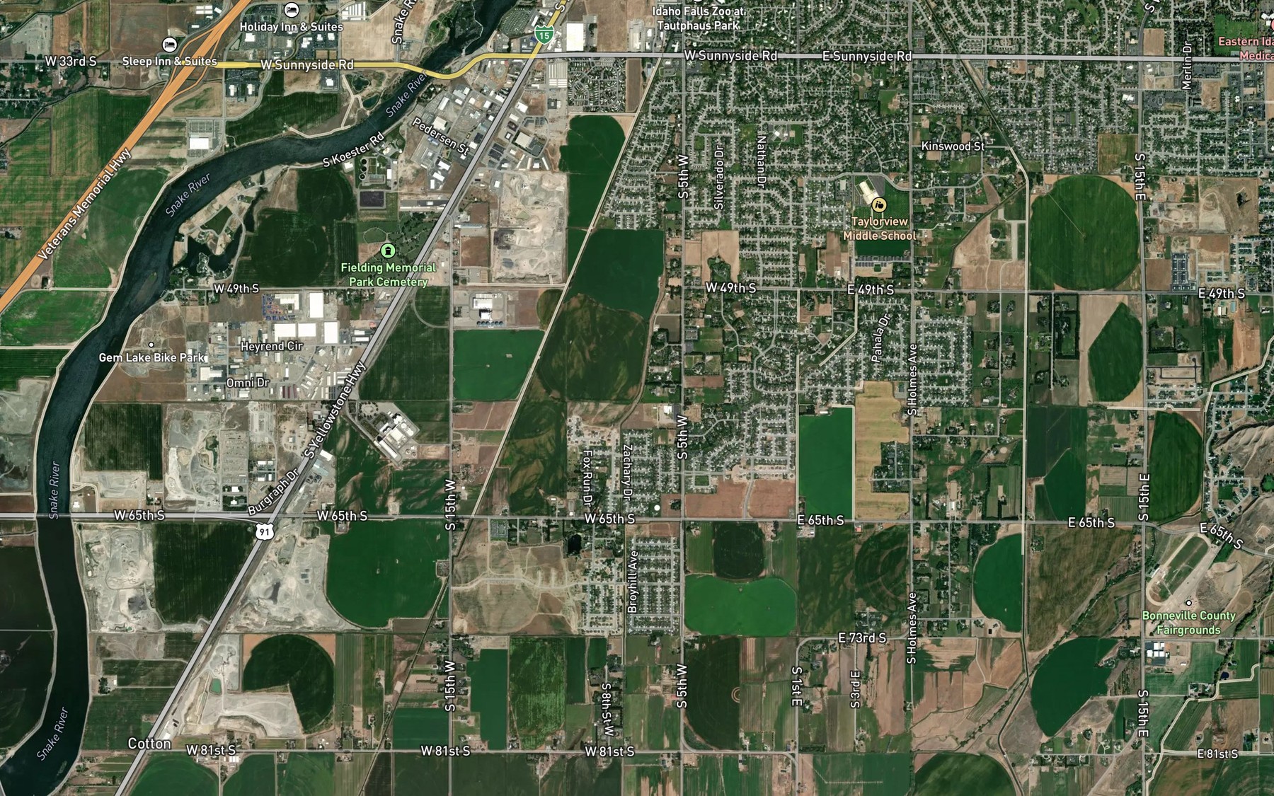 Satellite map of the Gustafson Lateral