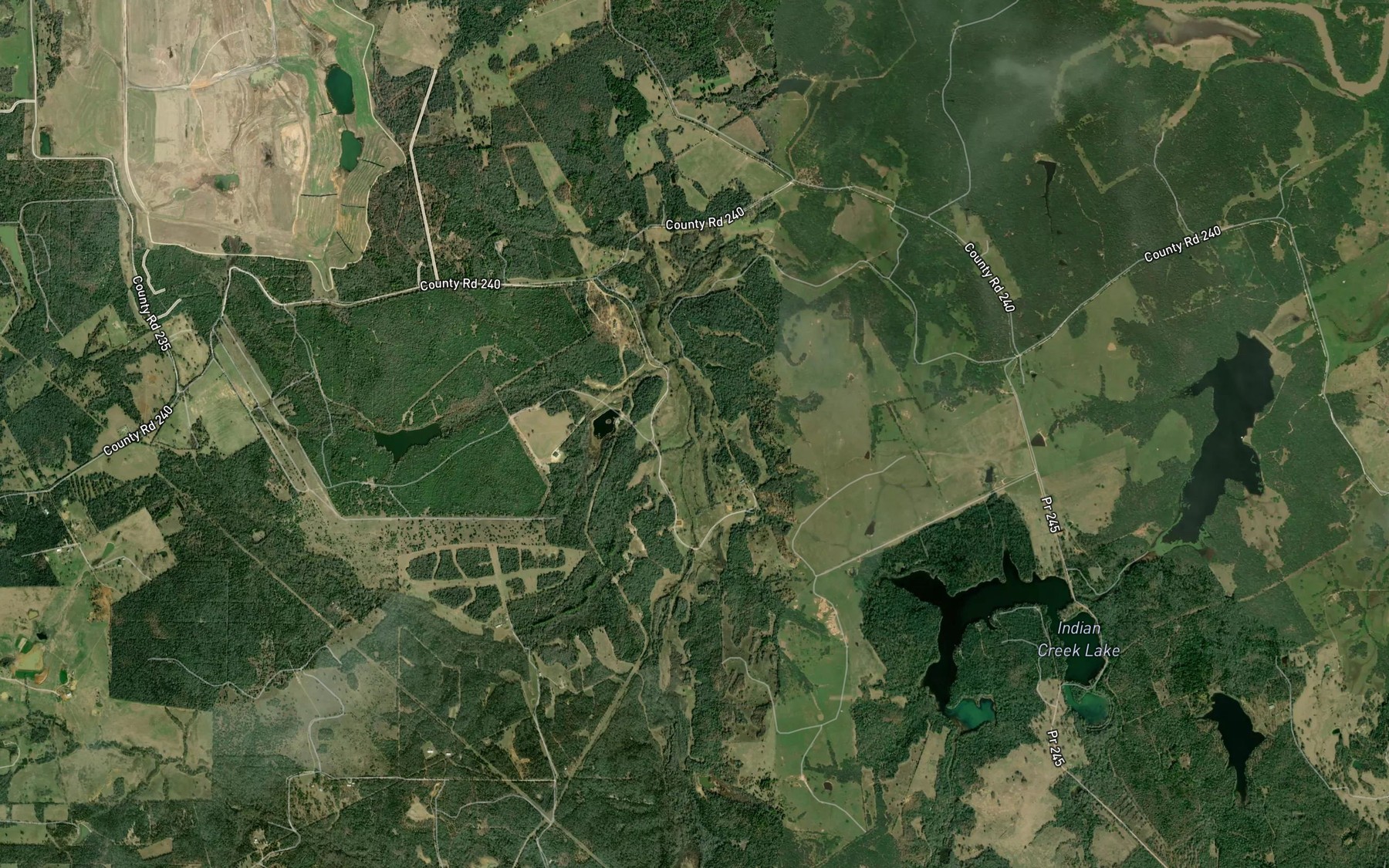 Satellite map of the Willow Creek