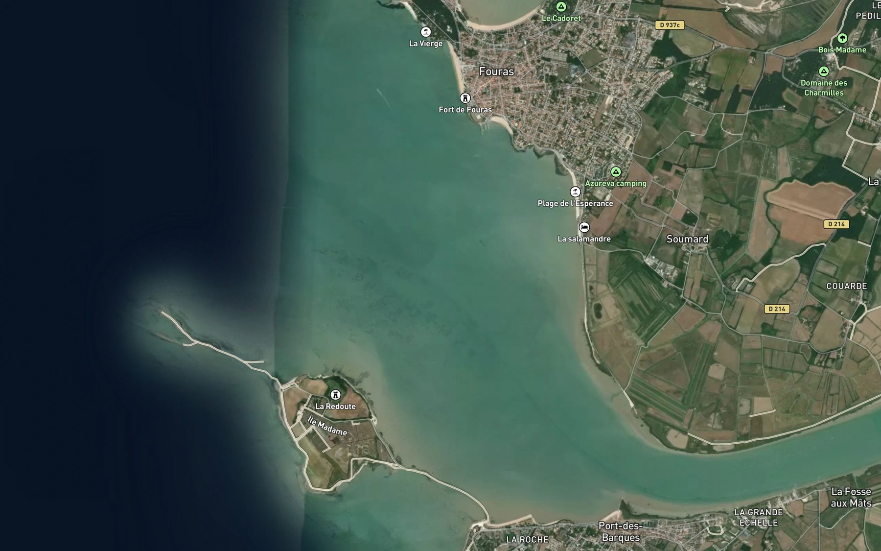 Satellite map of the Embouchure de la Charente