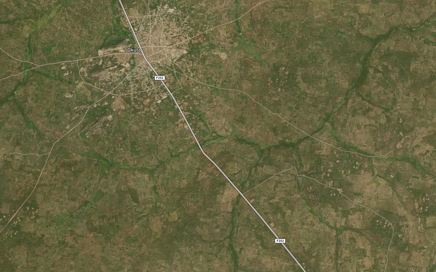 Satellite map of the River Surare