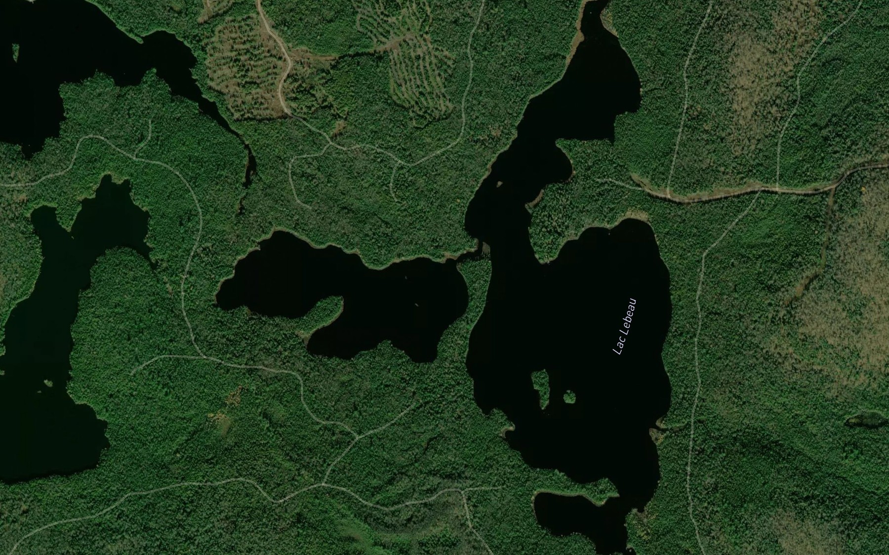 Satellite map of the Lac Lebeau