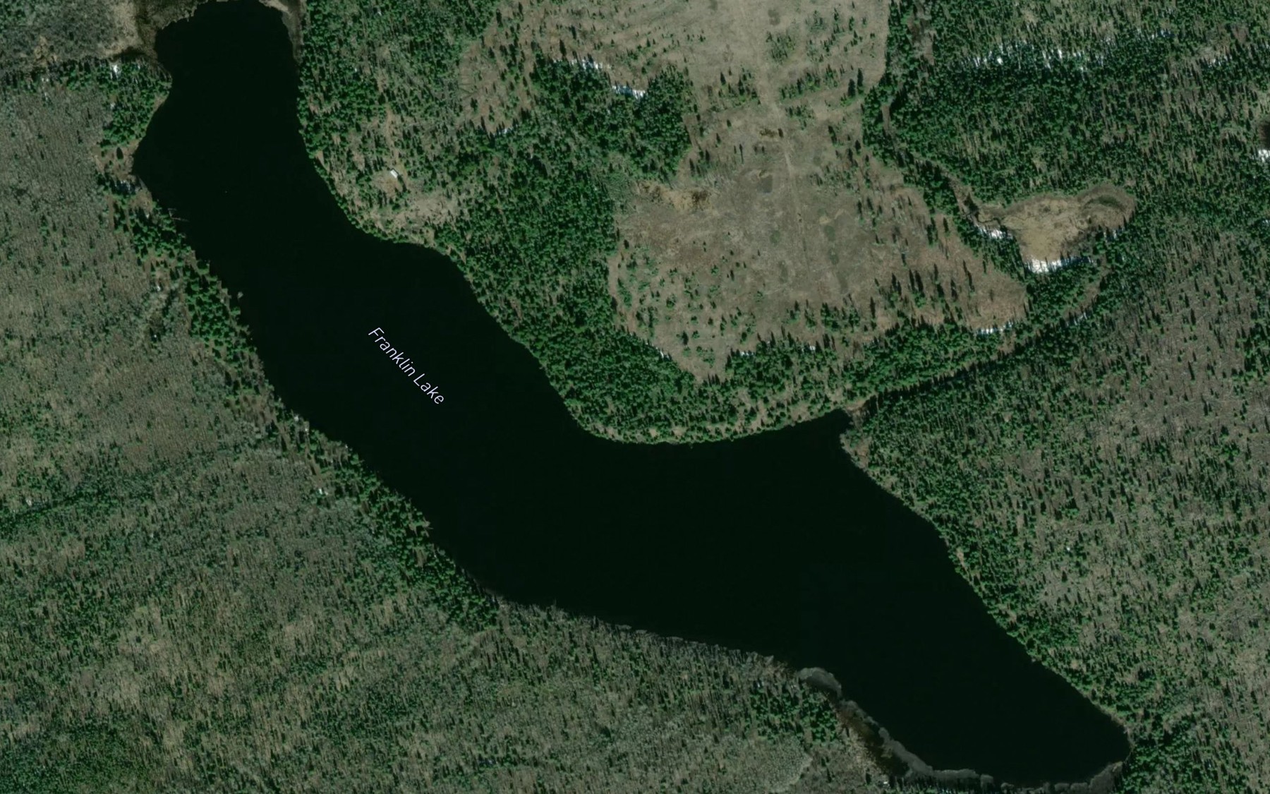 Satellite map of the Franklin Lake