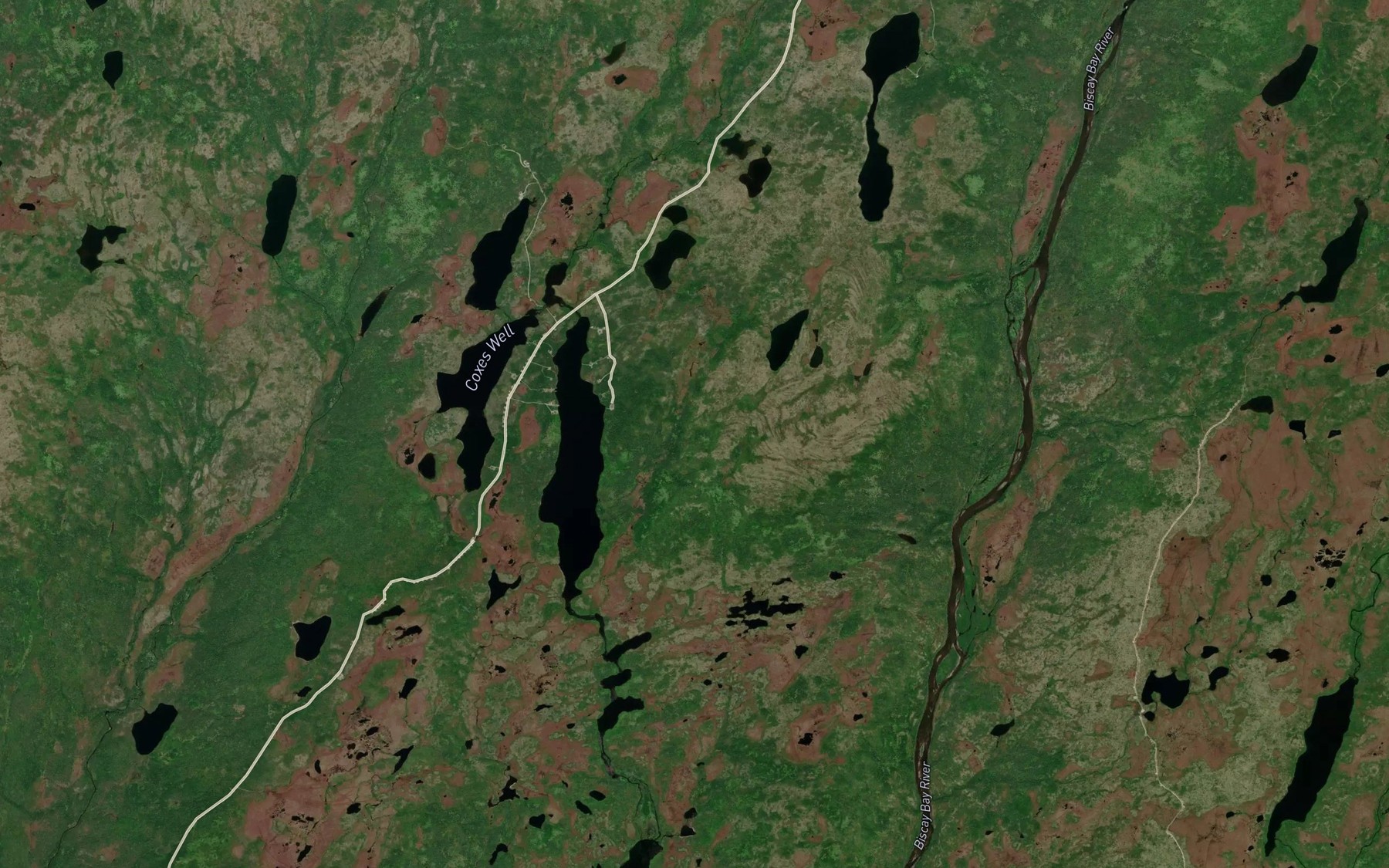 Satellite map of the Bear Hill Pond