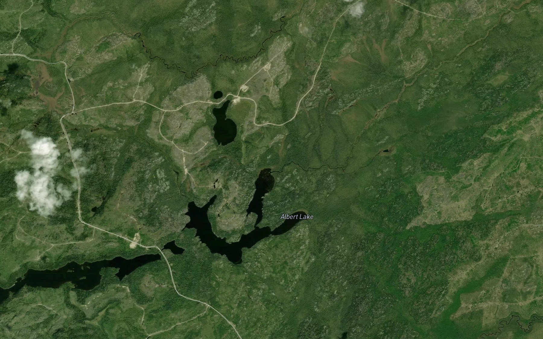 Satellite map of the Little Marshall Creek