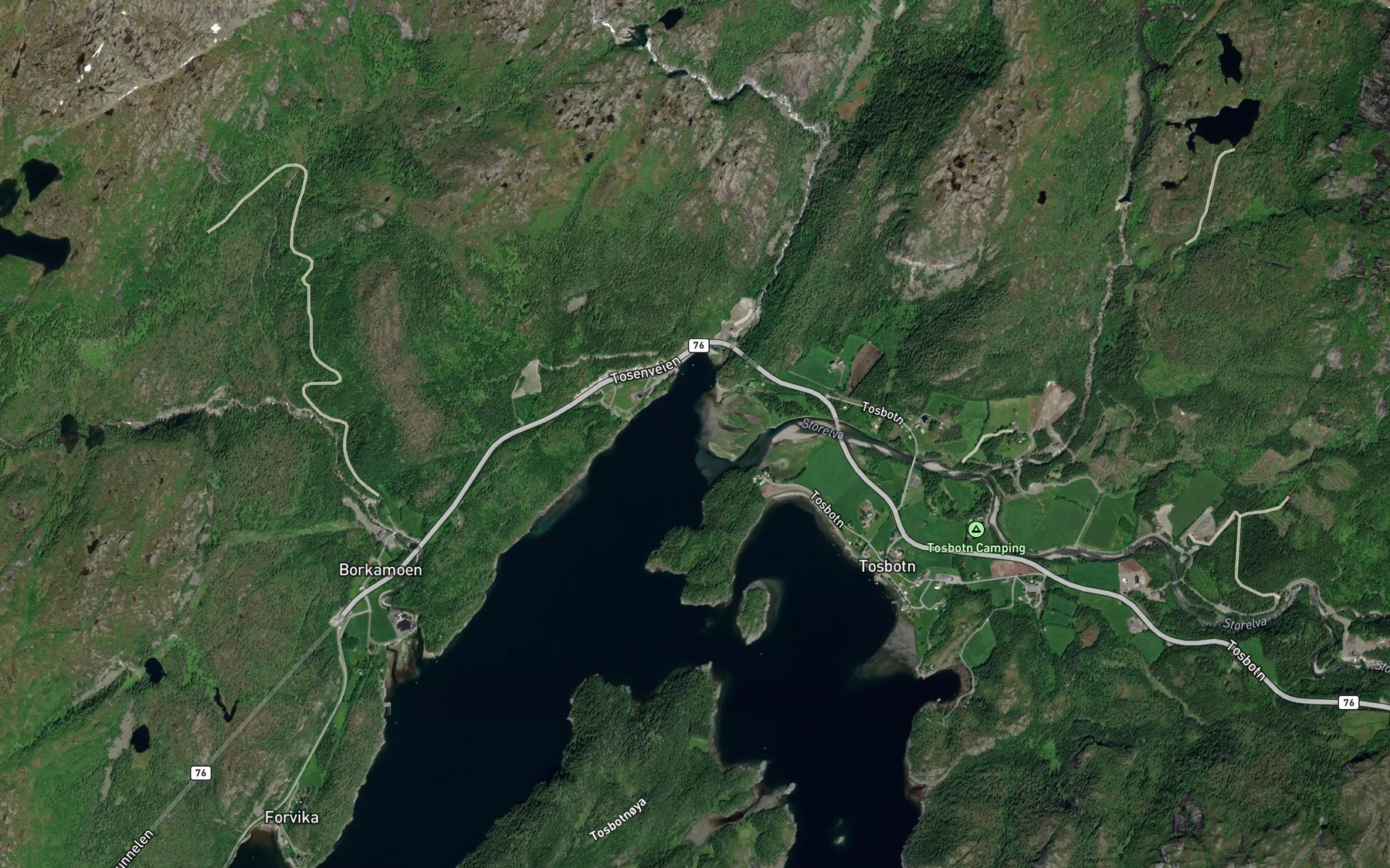 Satellite map of the Bjornstokkvika