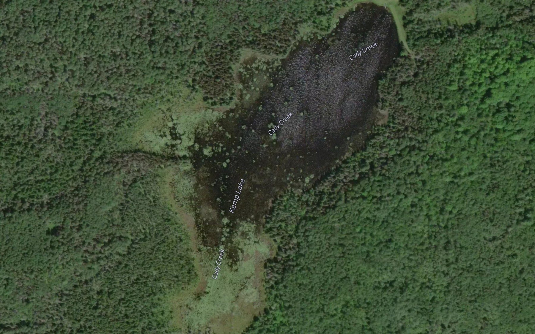 Satellite map of the Kemp Lake