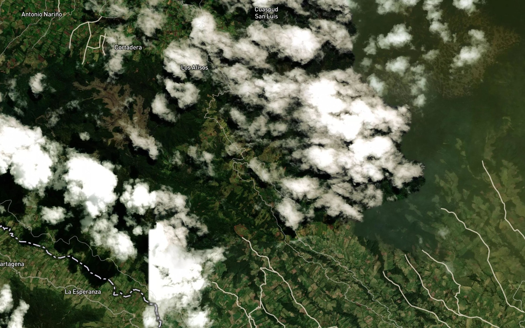 Satellite map of the Rio Cultun