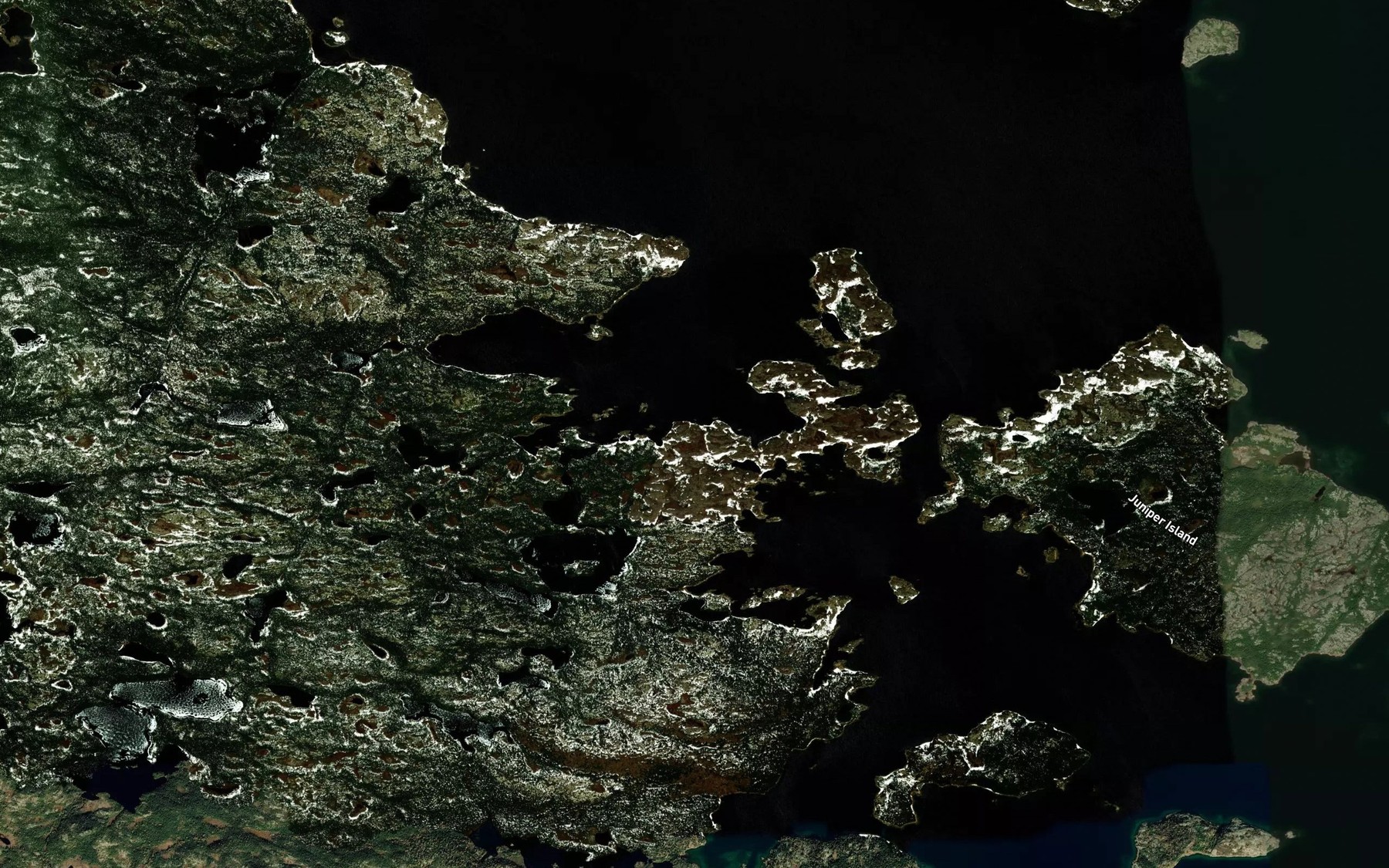 Satellite map of the Willies Cove