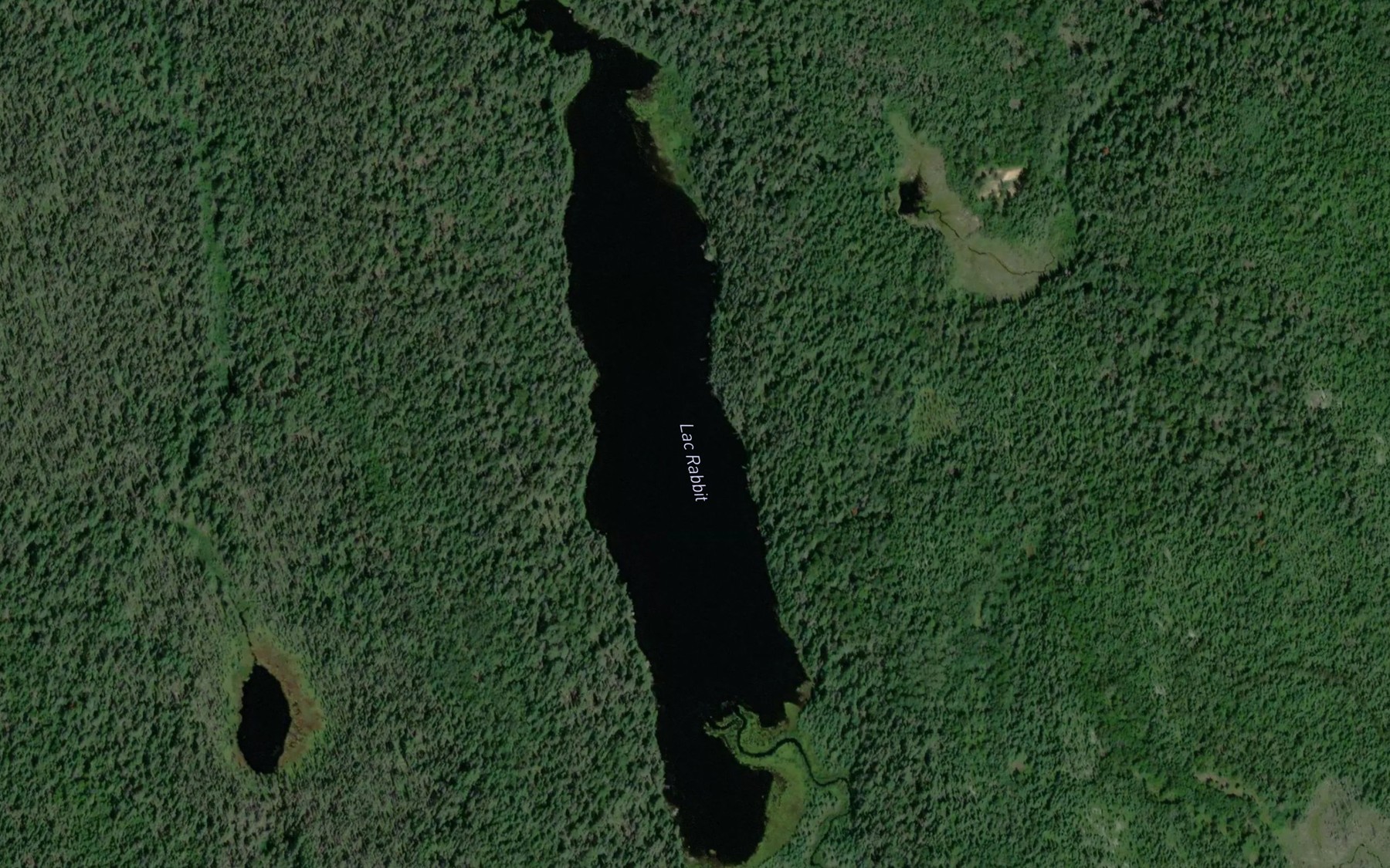 Satellite map of the Lac Rabbit