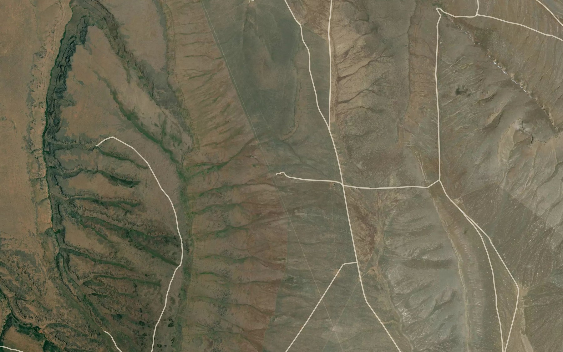 Satellite map of the Oregon Canyon Reservoir Number Two