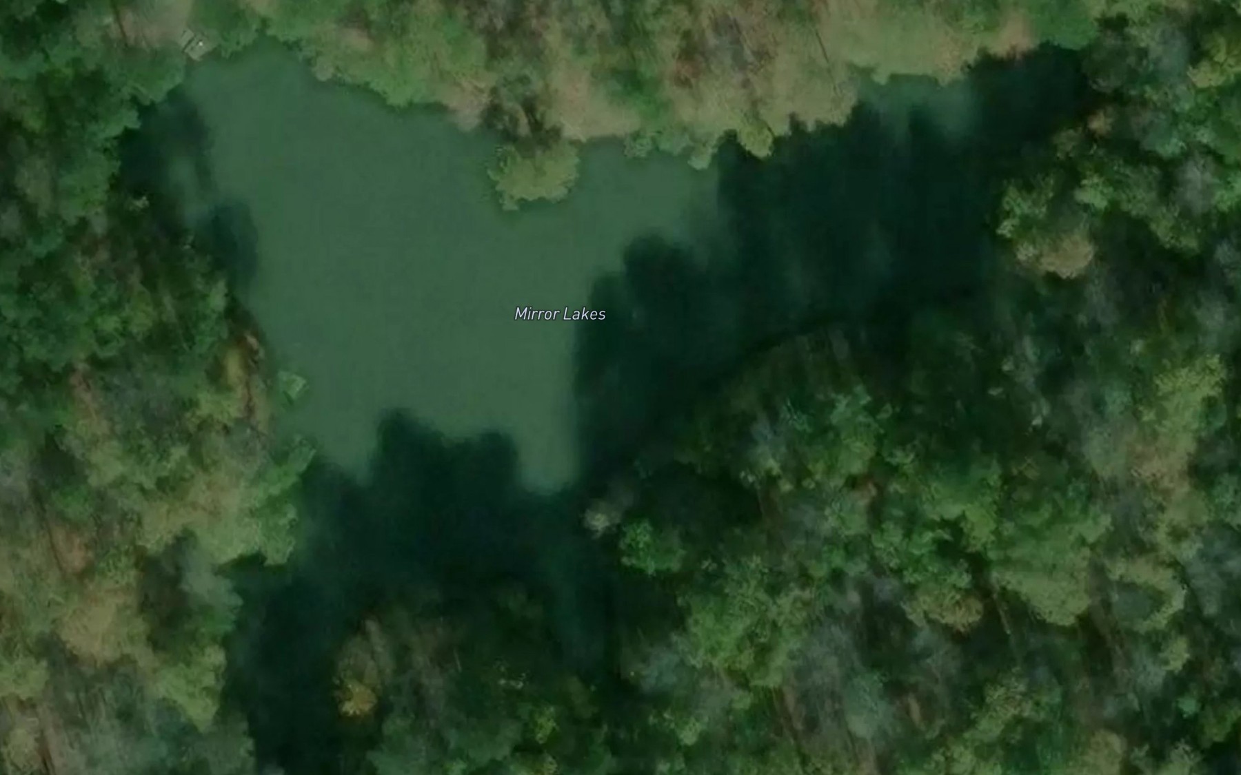Satellite map of the Mirror Lakes