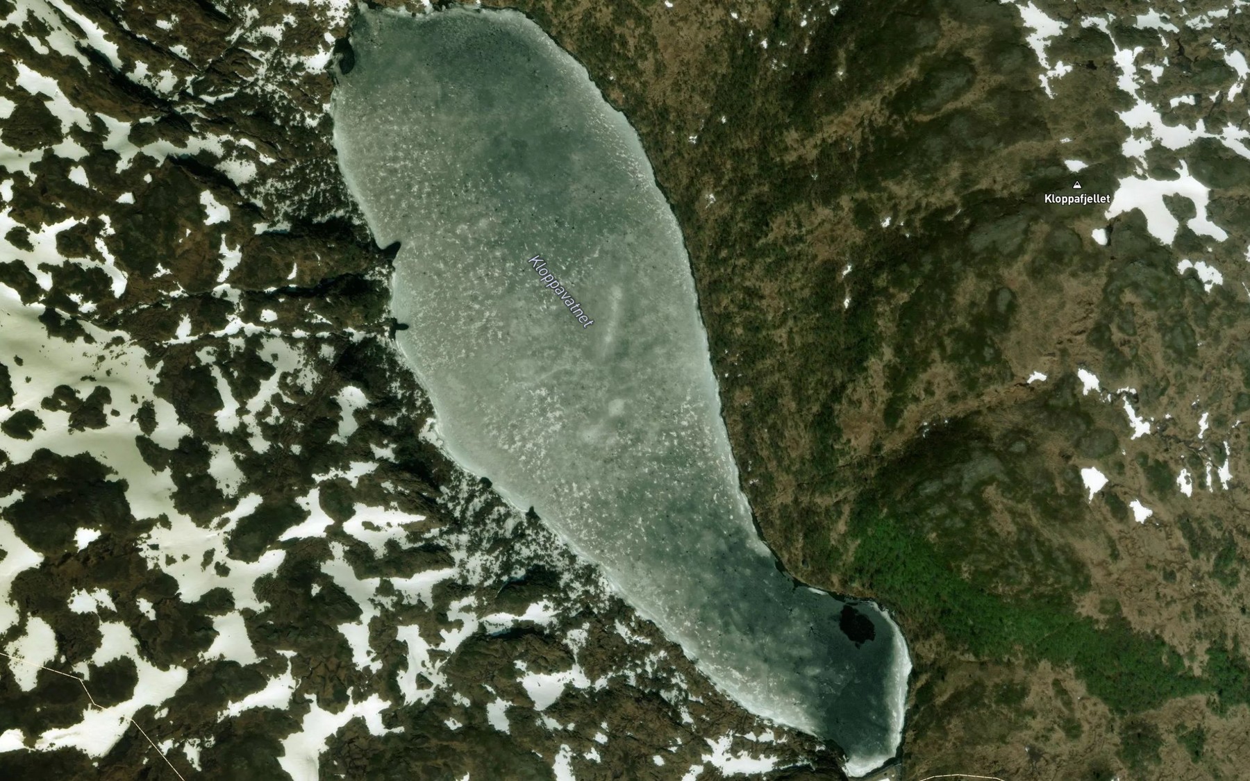Satellite map of the Kloppavatnet