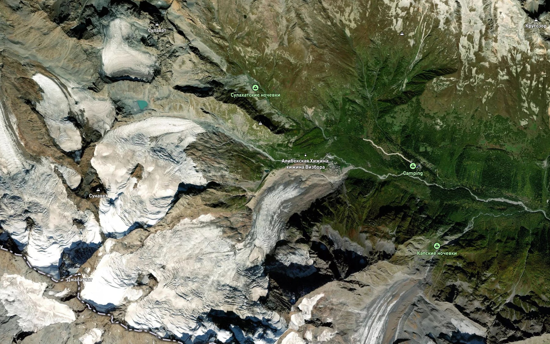 Satellite map of the Ozero Tur'ye Ozero