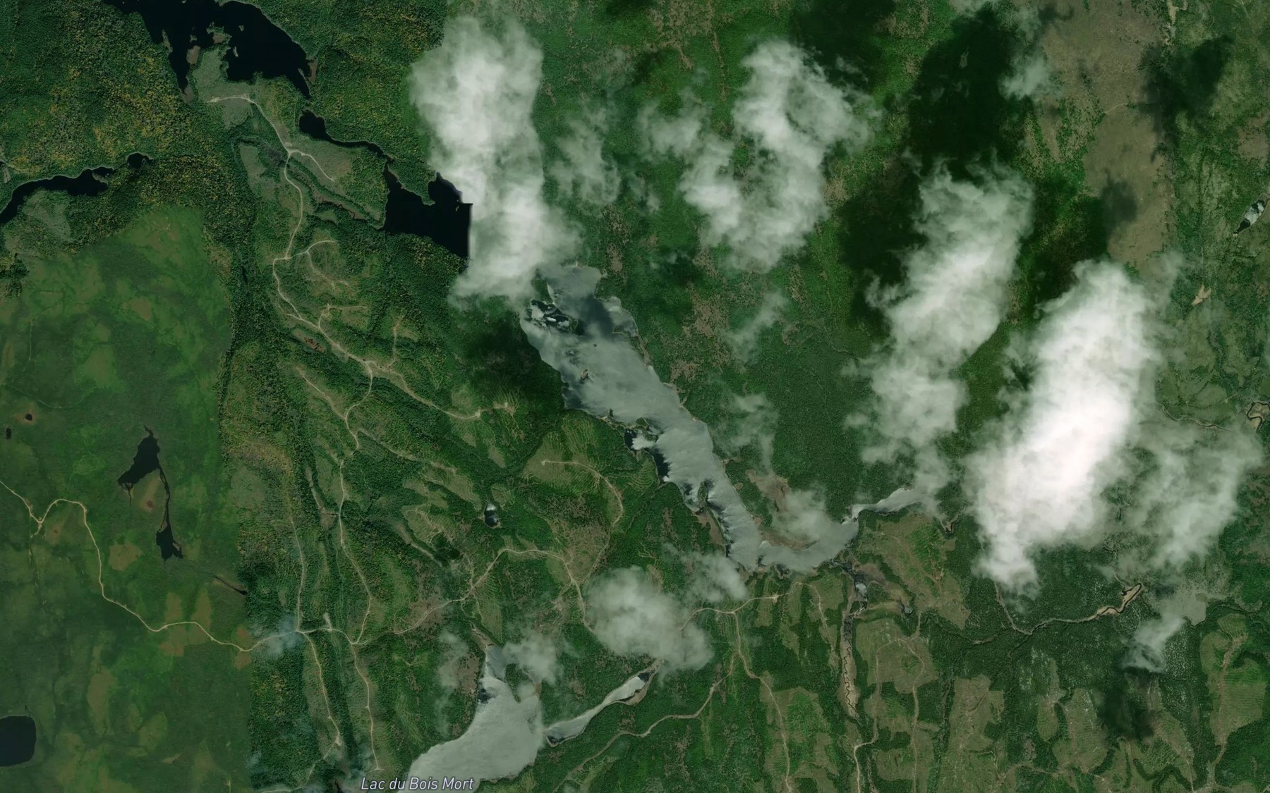 Satellite map of the Lac du Marteau