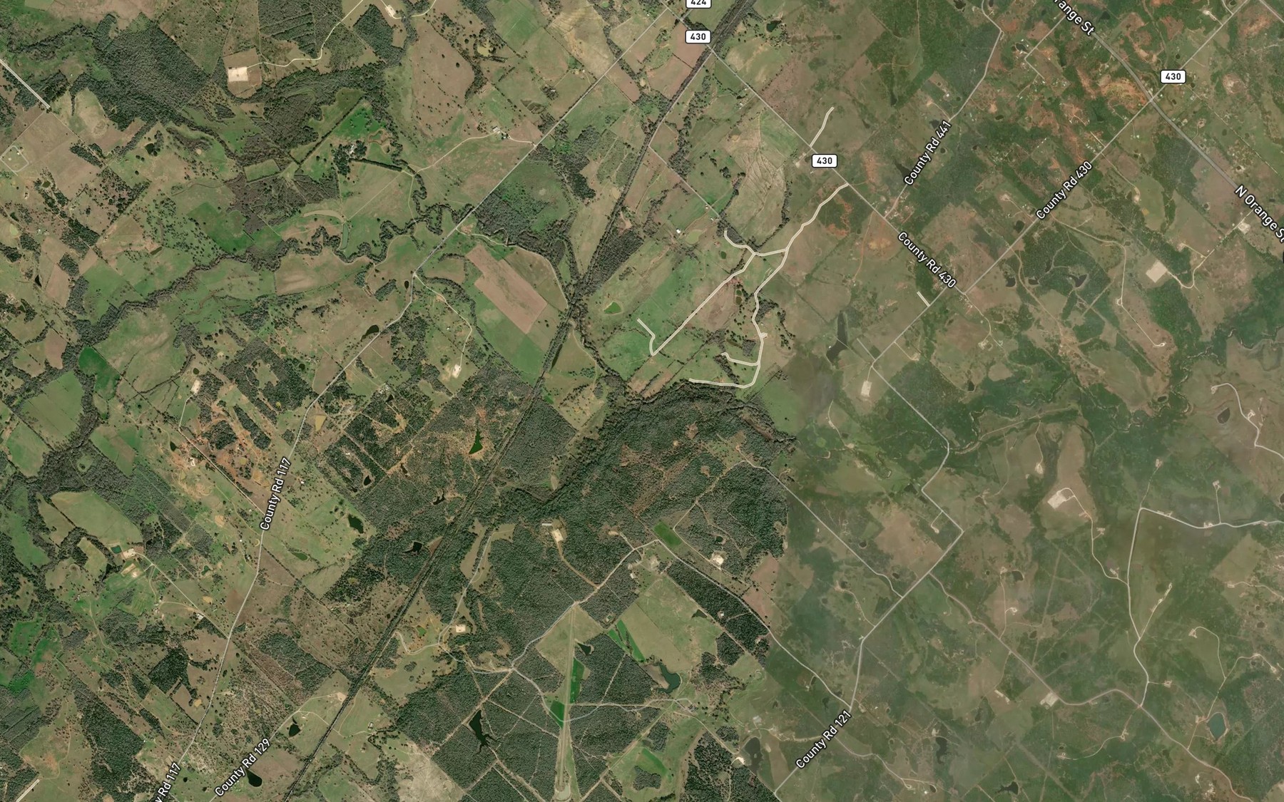 Satellite map of the Turkey Creek