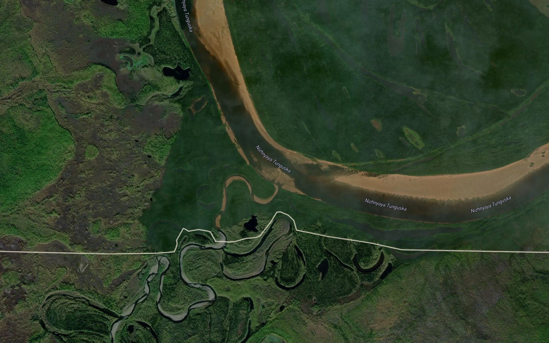 Satellite map of the Nizhneye Kochemo