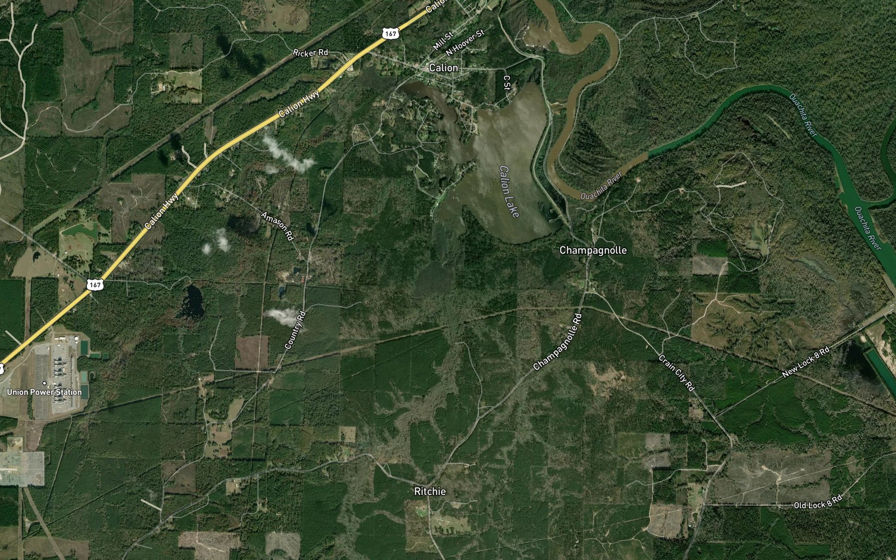 Satellite map of the Dry Creek