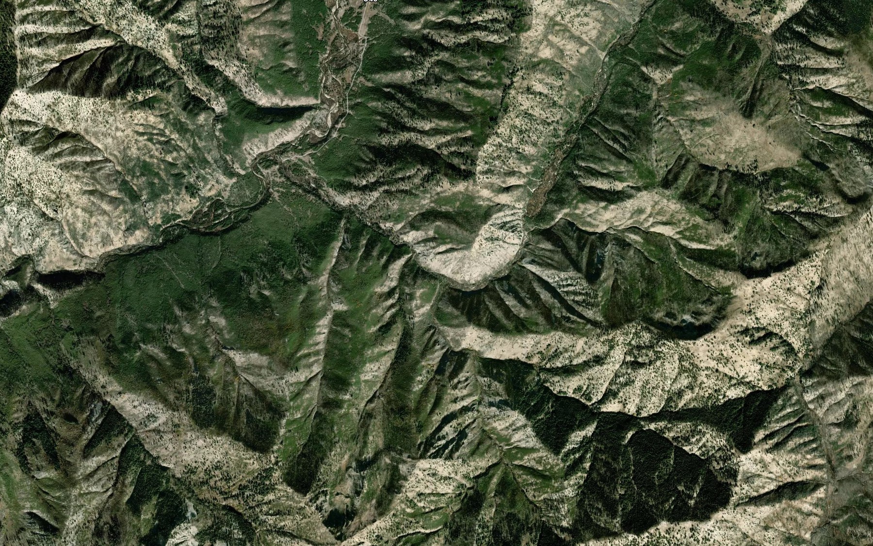 Satellite map of the Robin Creek
