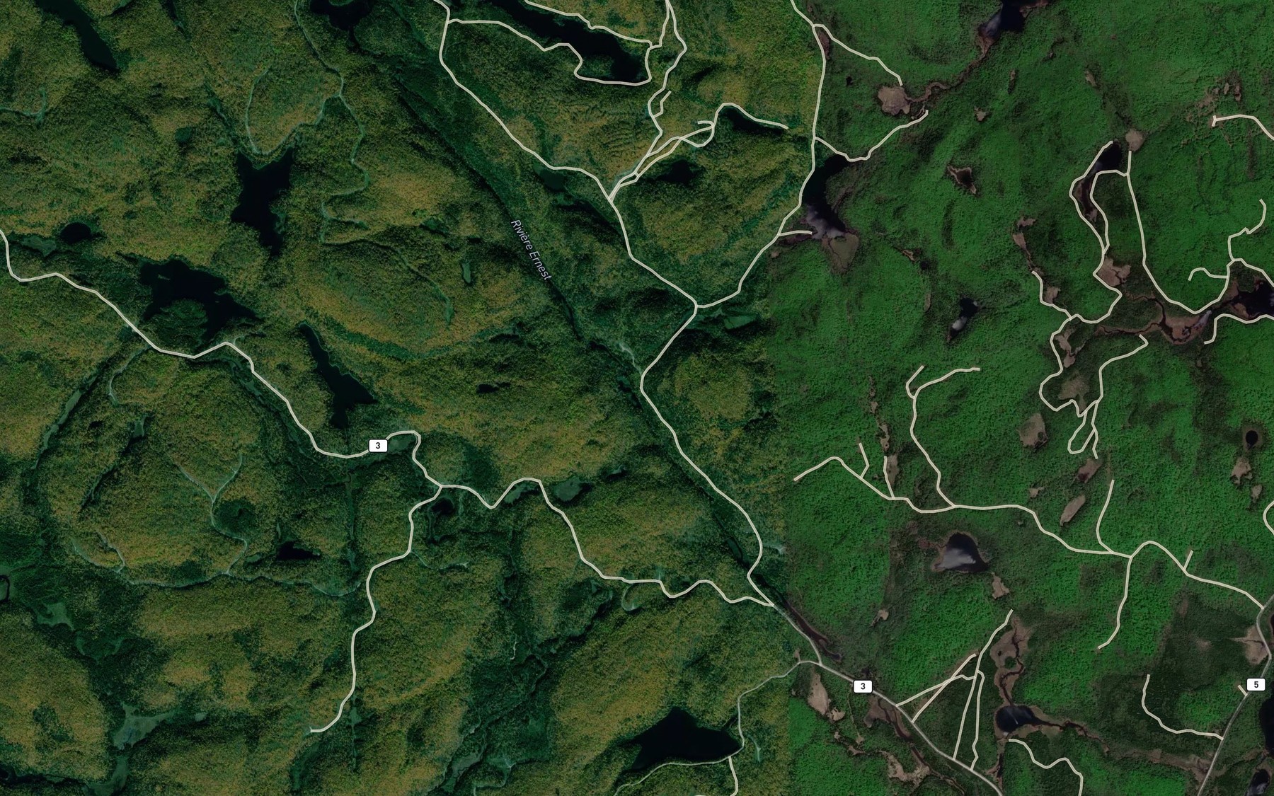 Satellite map of the Lac Vendel