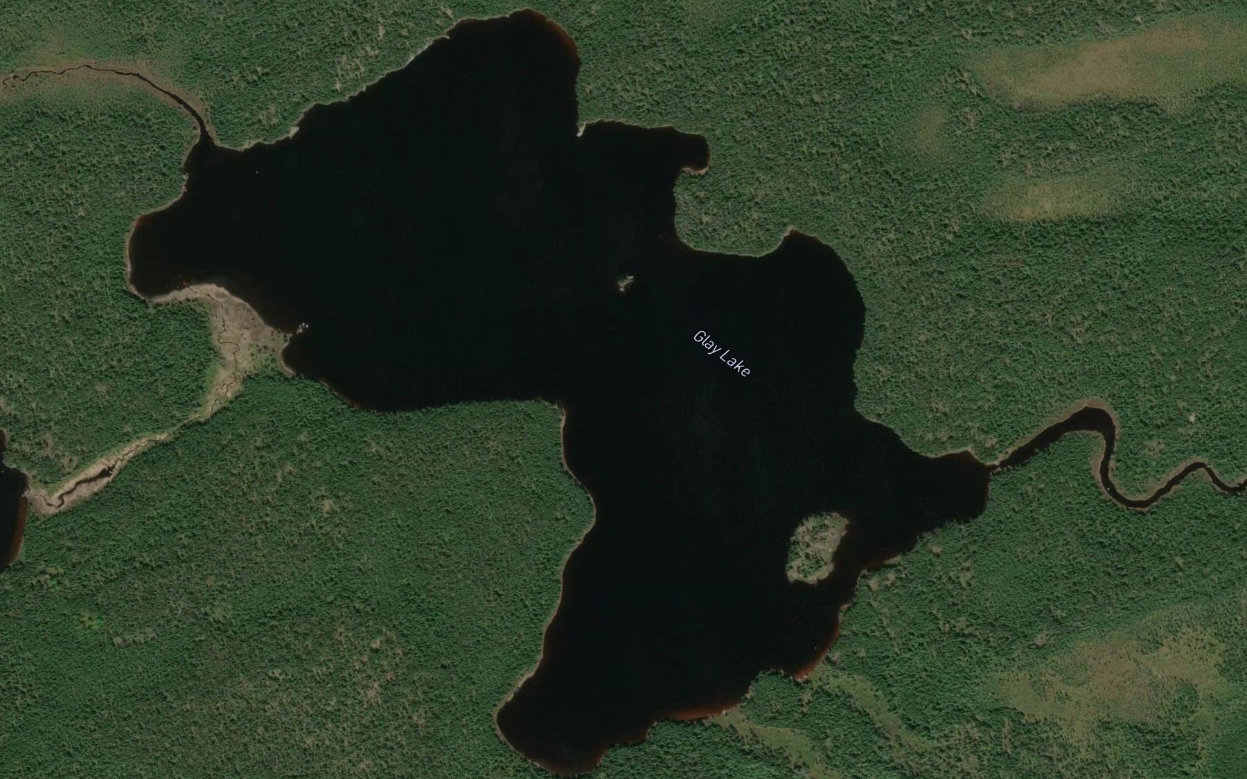 Satellite map of the Glay Lake