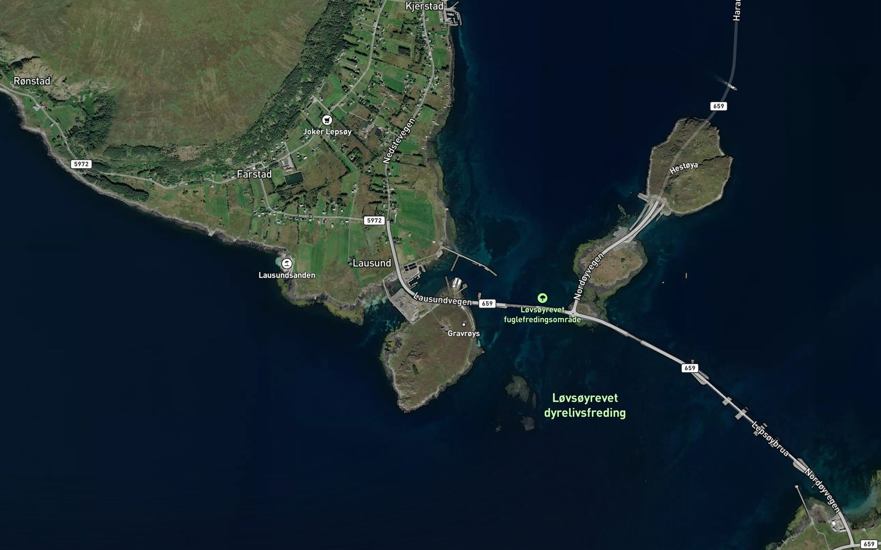 Satellite map of the Lepsoyhamna