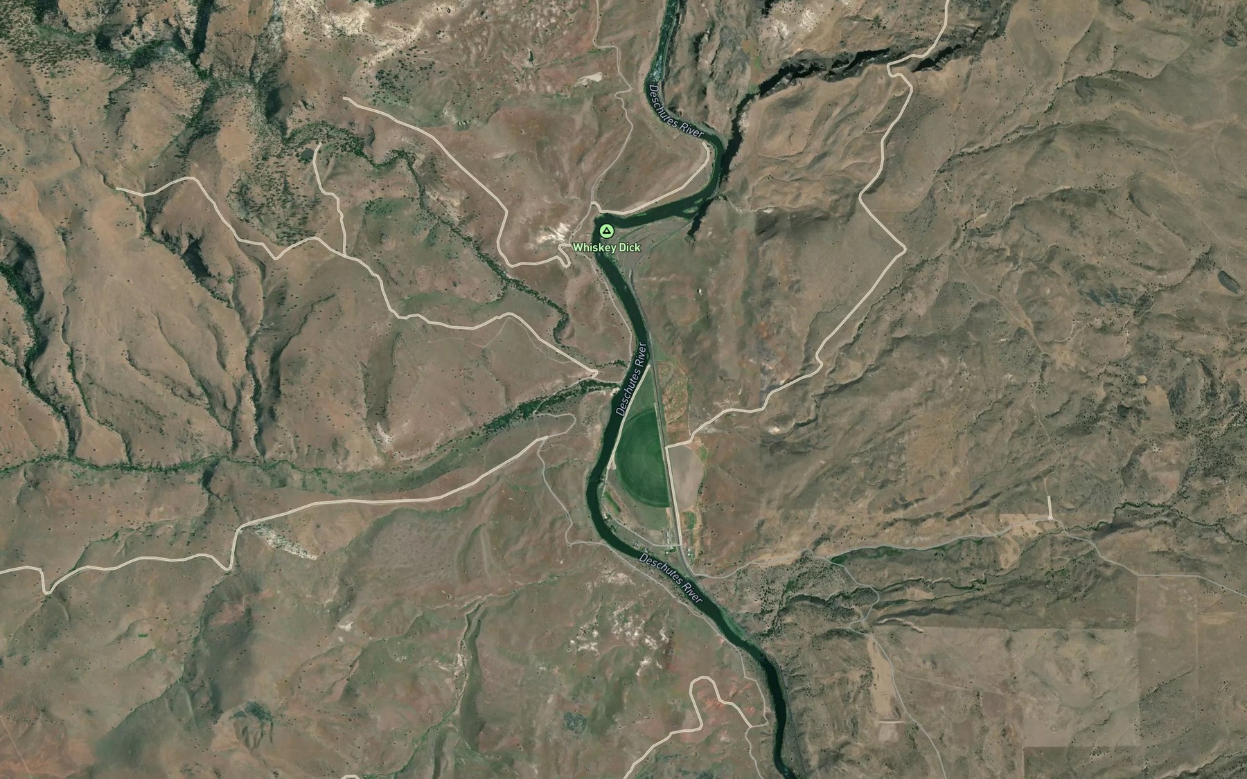 Satellite map of the Skookum Creek
