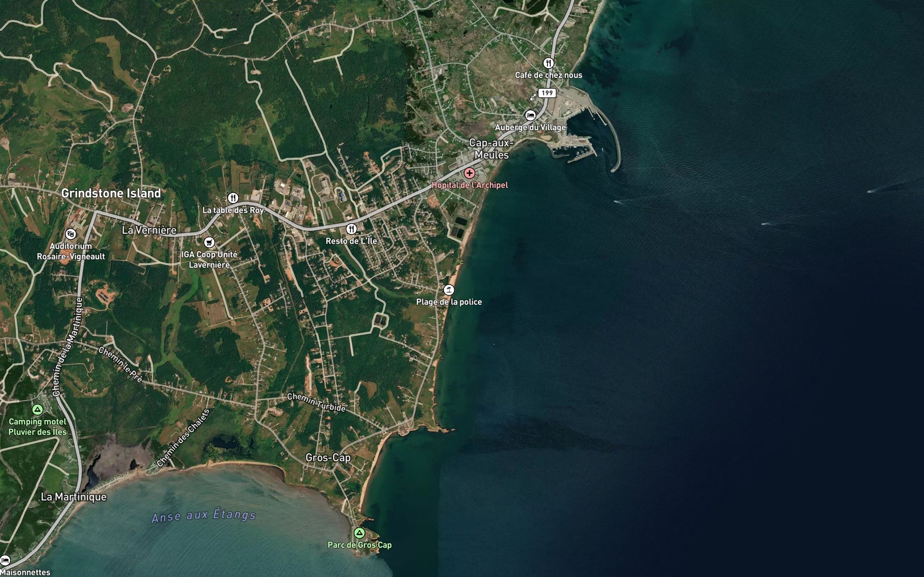 Satellite map of the La Grande Anse