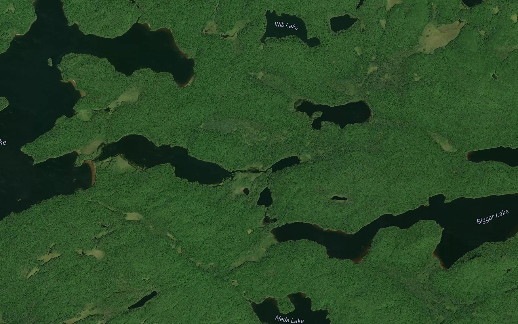 Satellite map of the Manabezi Creek