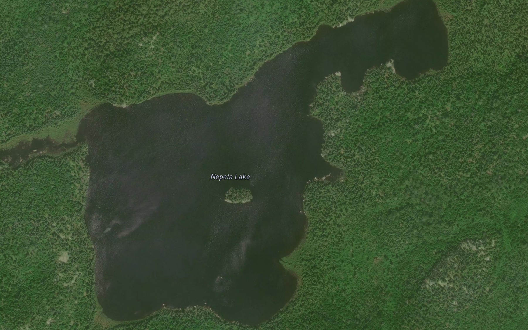 Satellite map of the Nepeta Lake