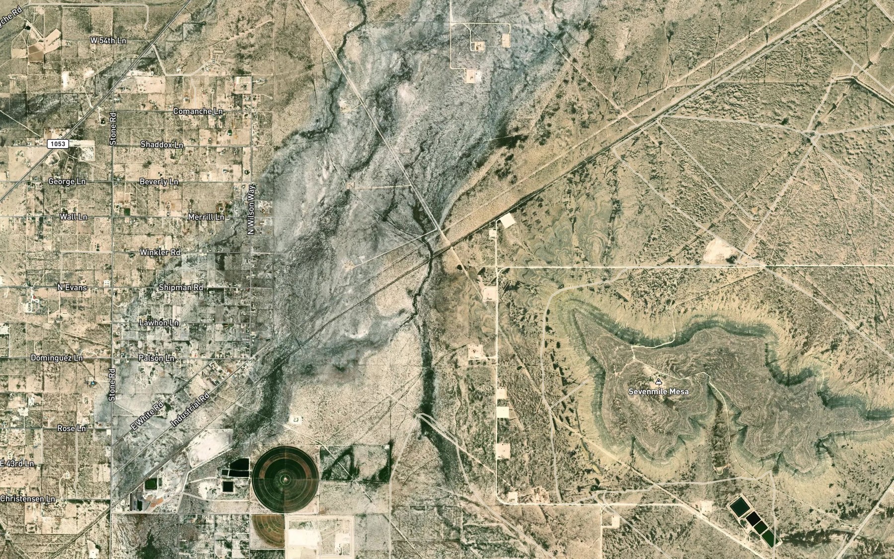 Satellite map of the Cold Springs