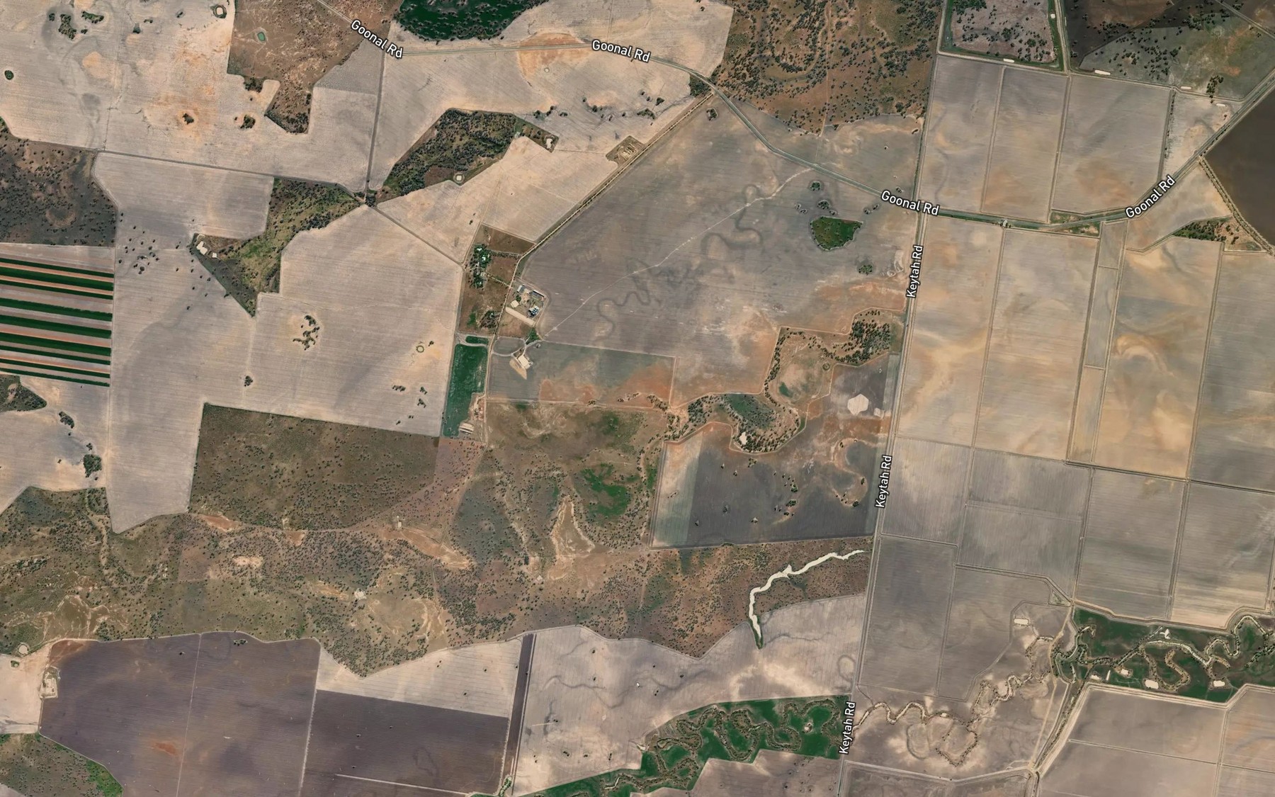 Satellite map of the Waggle Creek