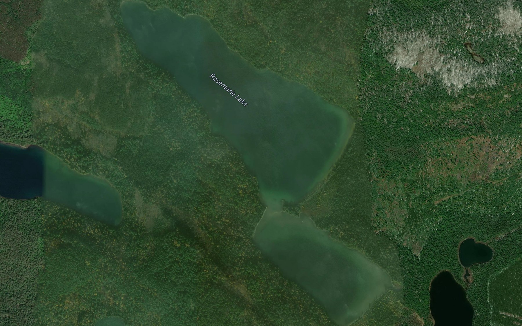 Satellite map of the Rosemarie Lake